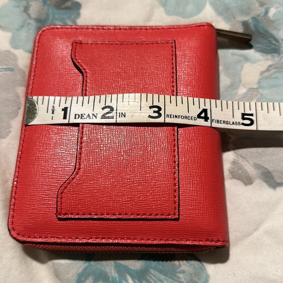 COACH Coral Crosshatch Leather Wallet Pristine - Picture 5 of 16